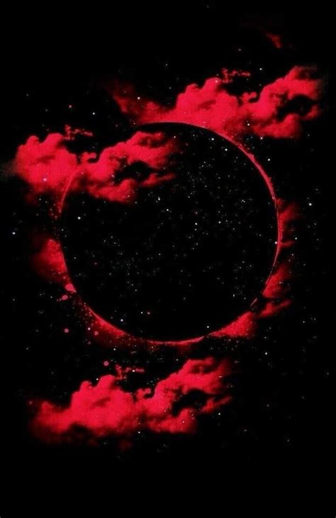 Pin By Ana Lu On Moon And Planets Red And Black Wallpaper