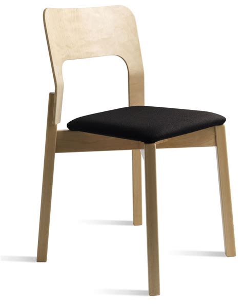 S 393b Upholstered Wooden Stacking Chair
