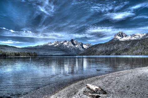 Sky Mountains Scenery Lake Hdr Nature Wallpapers Hd Desktop And