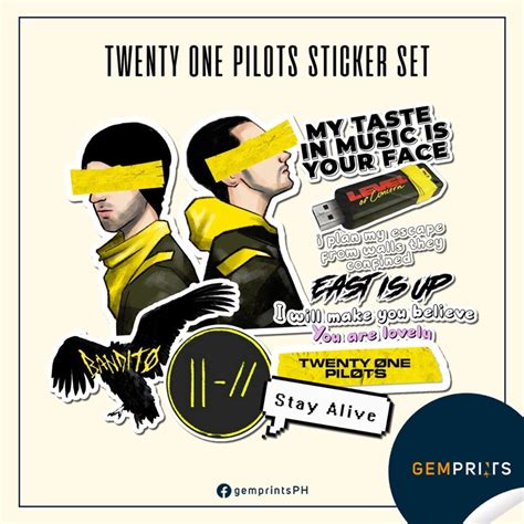 Twenty One Pilots Sticker Set Shopee Philippines