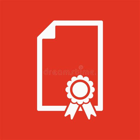 The Diploma Icon Certificate Symbol Stock Vector Illustration Of