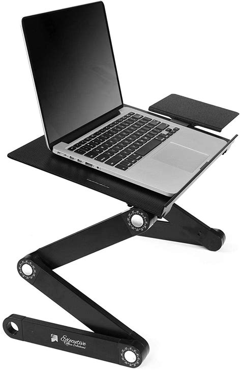 Basics Portable Adjustable Aluminum Laptop Stand With Cpu Fans Silver Electronics Computers
