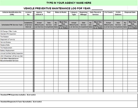 It might be tempting to download and customize any one of several preventative maintenance templates created for use in a spreadsheet program. Company Vehicle Maintenance Log | 37 Free Vehicle Maintenance Log Templates - TemplateHub ...