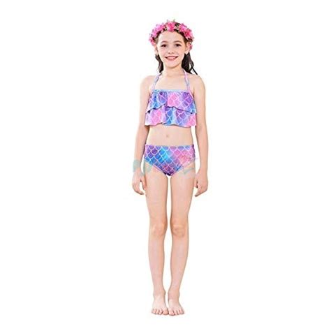 Purple Mermaid Tail For Girls Bathing Suit Luckyonesie
