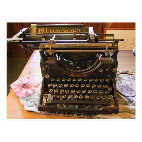 Underwood Typewriter Vintage Postcard Zazzle Underwood Typewriter Typewriter Vintage