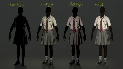 Indian School Girl Uniform Games Artist