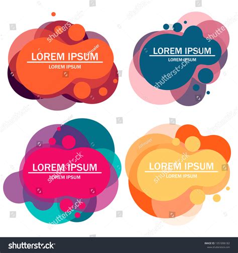 Set Modern Abstract Logo Banners Splashed Stock Vector Royalty Free