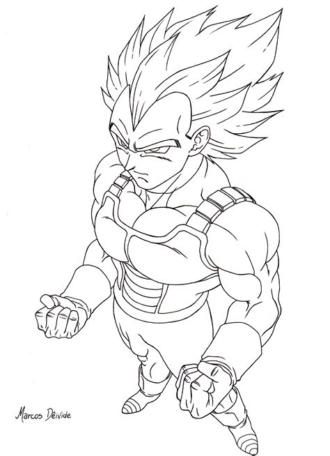 Vegeta Coloring Pages Colenhuffmen