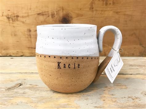 Handmade Mug With Name Personalized Pottery Custom Mug Etsy Pottery