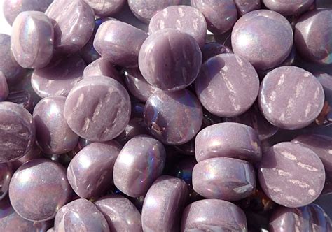 Lavender Iridescent Glass Drops 100 Grams 12mm