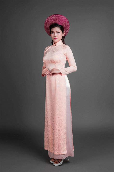 Wedding Ao Dai Vietnam Traditional Dress In Coral Pink Silk Color Plu Markandvy Ao Dai Ph