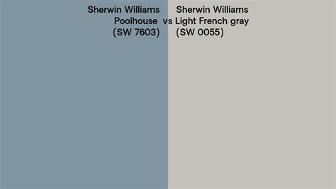 Sherwin Williams Poolhouse Vs Light French Gray Side By Side Comparison