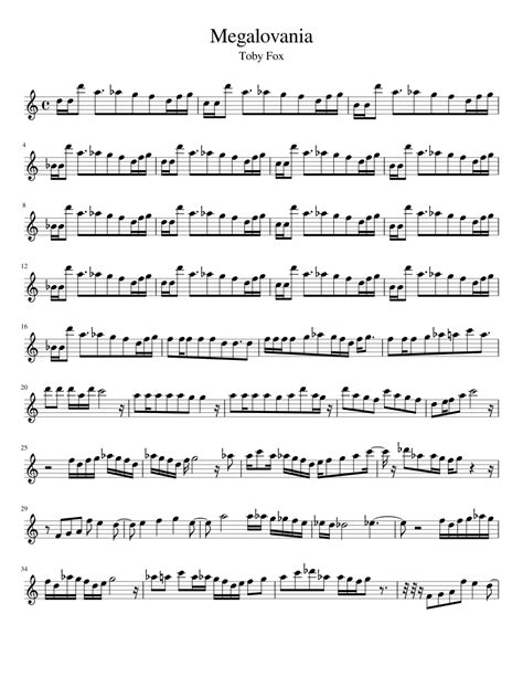 Megalovania Flute Solo Sheet Music For Flute Download
