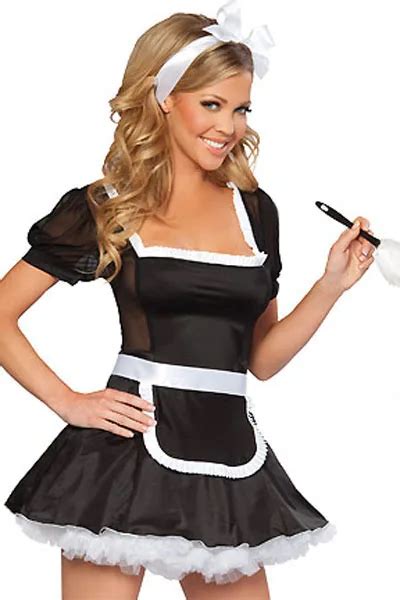 French Maid Costume Sexy Women Exotic Servant Cosplay Dress Uniform
