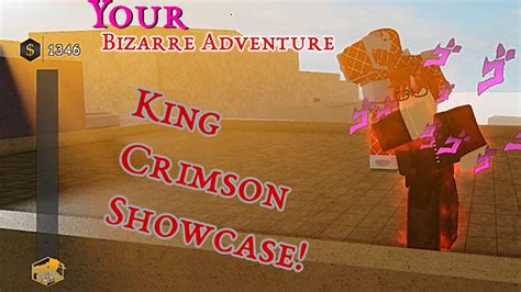 Roblox Your Bizarre Adventure King Crimson Showcase Youtube