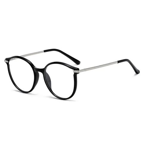 Round Cat Eye Anti Blue Light Optical Glasses Frames Men Women Tr90 Fashion Computer Eyeglasses