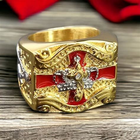 Knights Templar Masonic Ring Etsy