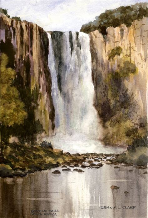 Waterfall Watercolor Painting At Explore