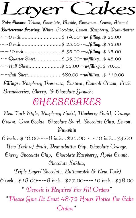 Online Menu Of Sarah S Cheesecake Cafe Restaurant Pittsfield