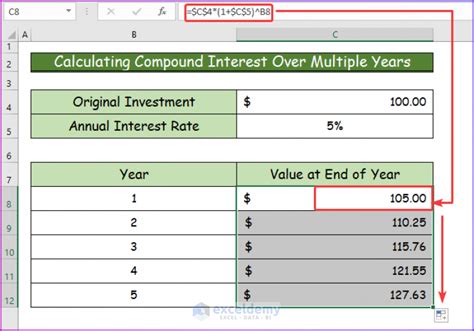 How To Use Compound Interest Formula In Excel Easy Ways