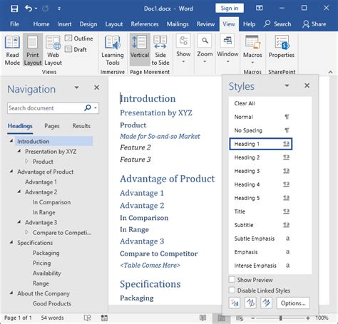 Creating Powerpoint Outlines In Microsoft Word 2010 F