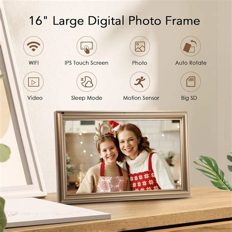 Buy Large Digital Photo Frame 16 Inch Canupdog 32gb Wifi Digital