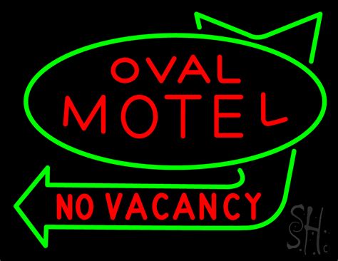 Oval Motel No Vacancy Neon Sign Hotel Neon Signs Neon Light