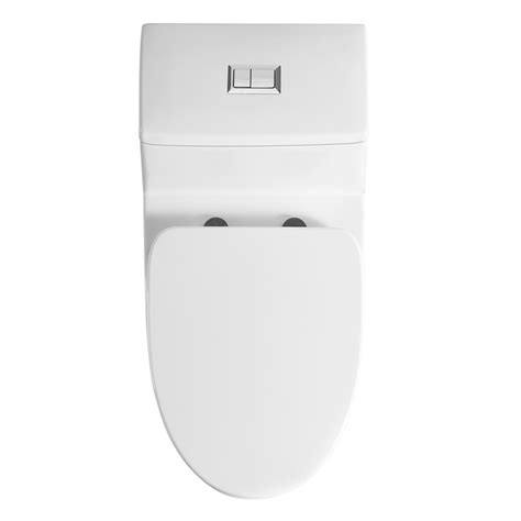 Woodbridge T 0001 Dual Flush Elongated One Piece Toilet With Soft
