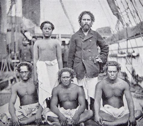 Group Of Tonga Men On Board Hms Challenger Circa 1870s Uploaded