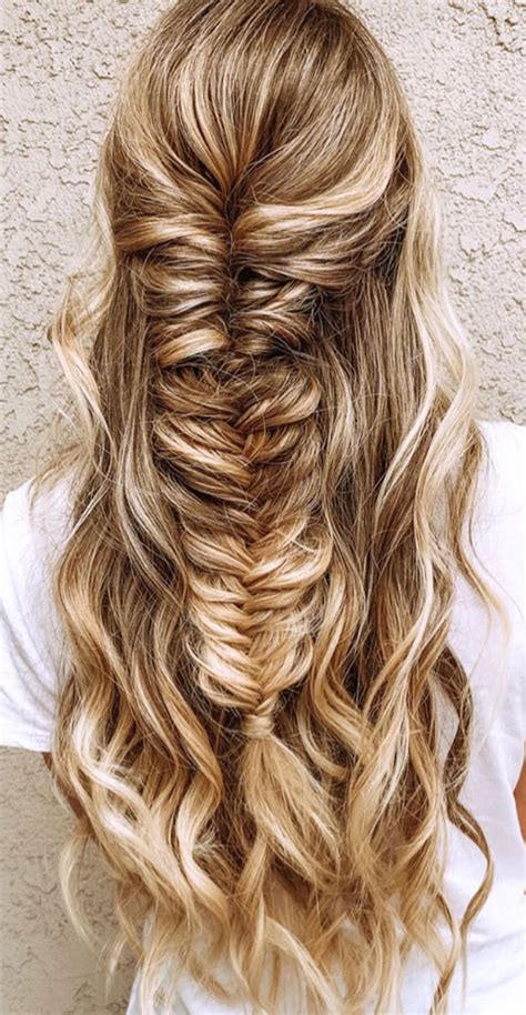 45 Beautiful Half Up Half Down Hairstyles For Any Length Fishtail Half Up