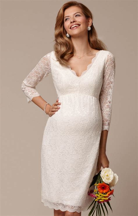 10% off your order & free standard delivery. Chloe Lace Maternity Wedding Dress (Ivory) - Maternity ...
