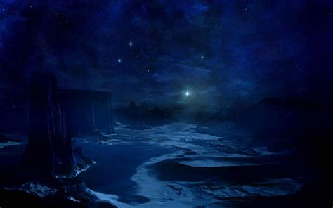 Wallpaper Fantasy Art Night Sky Stars Moonlight Atmosphere