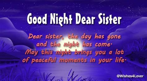 Good Night Messages For Sister Wishes4lover