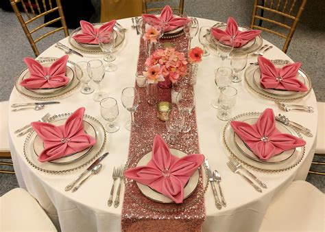 5% coupon applied at checkout save 5% with coupon. Rose Gold table setting #rosegoldtablerunner #rosegold # ...