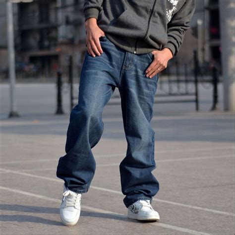 2015 New Men Hip Hop Jeans Skateboard Men Baggy Jeans Denim Hiphop