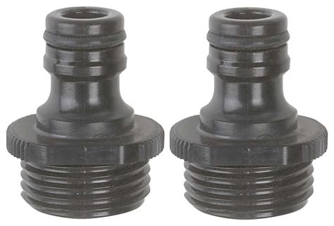 Gilmour 829084 1002 Hose End Adapter 34 In Male X Female Polymer Black