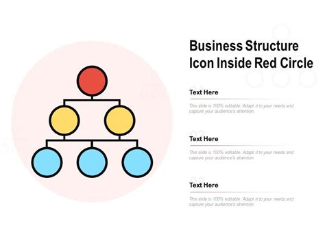 Business Structure Icon Inside Red Circle Powerpoint Templates