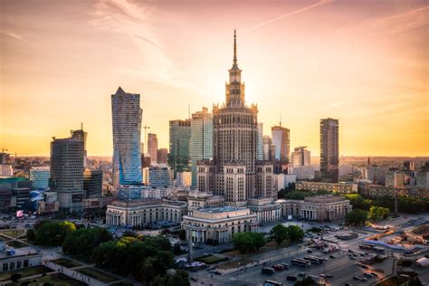 Warsaw Skyline At Sunset Warsaw Poland Nico Trinkhaus On Fstoppers