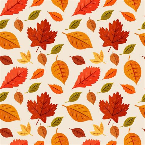 Hand Drawn Autumn Leaves Background Free Vector