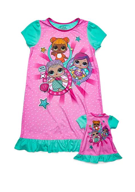 Lol Surprise Girls 4 10 Lol Surprise Nightgown With Doll Gown Belk