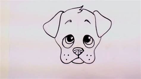 Drawing A Cute Cartoon Puppy Face