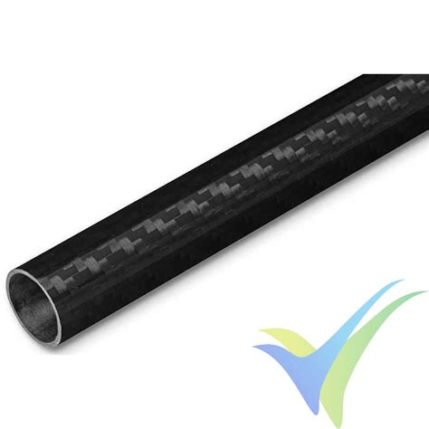 Tubo Cilíndrico De Carbono Enrollado Ø12 X 10 X 1000mm