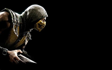 Scorpion Mortal Kombat Black Knife Hd Wallpaper Games Wallpaper Better