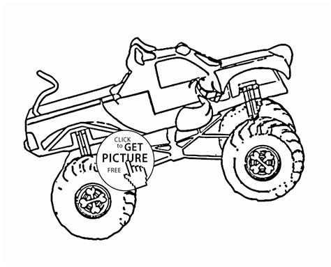 Simple Monster Coloring Pages Monster Truck Coloring Vrogue Co