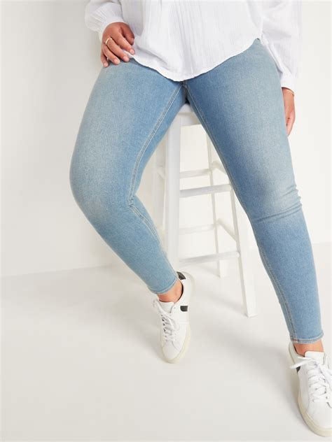 Mid Rise Light Wash Super Skinny Jeggings For Women Old Navy