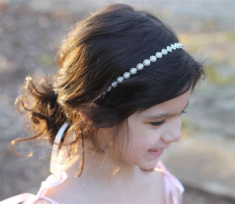 Headband Childrens Flower Girl Wedding Bridal Rhinestone Etsy In 2020