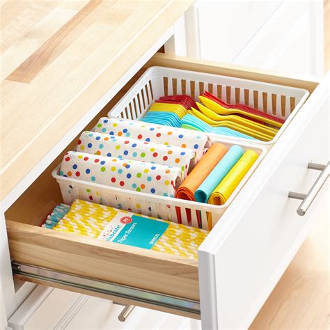 Mainstays Set Of 2 Drawer Storage Organizer Mini Bins 103 X 65 X 2