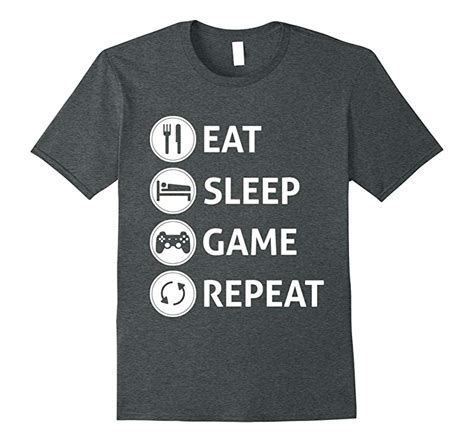 Gamer Shirt Eat Sleep Game Repeat T Shirt For Gaming Art Artvinatee