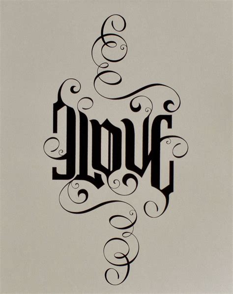Love Hate Ambigram Tattoo Designs Viraltattoo