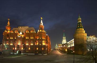 Kremlin Moscow Russia Night Lights Wallpapers Cities